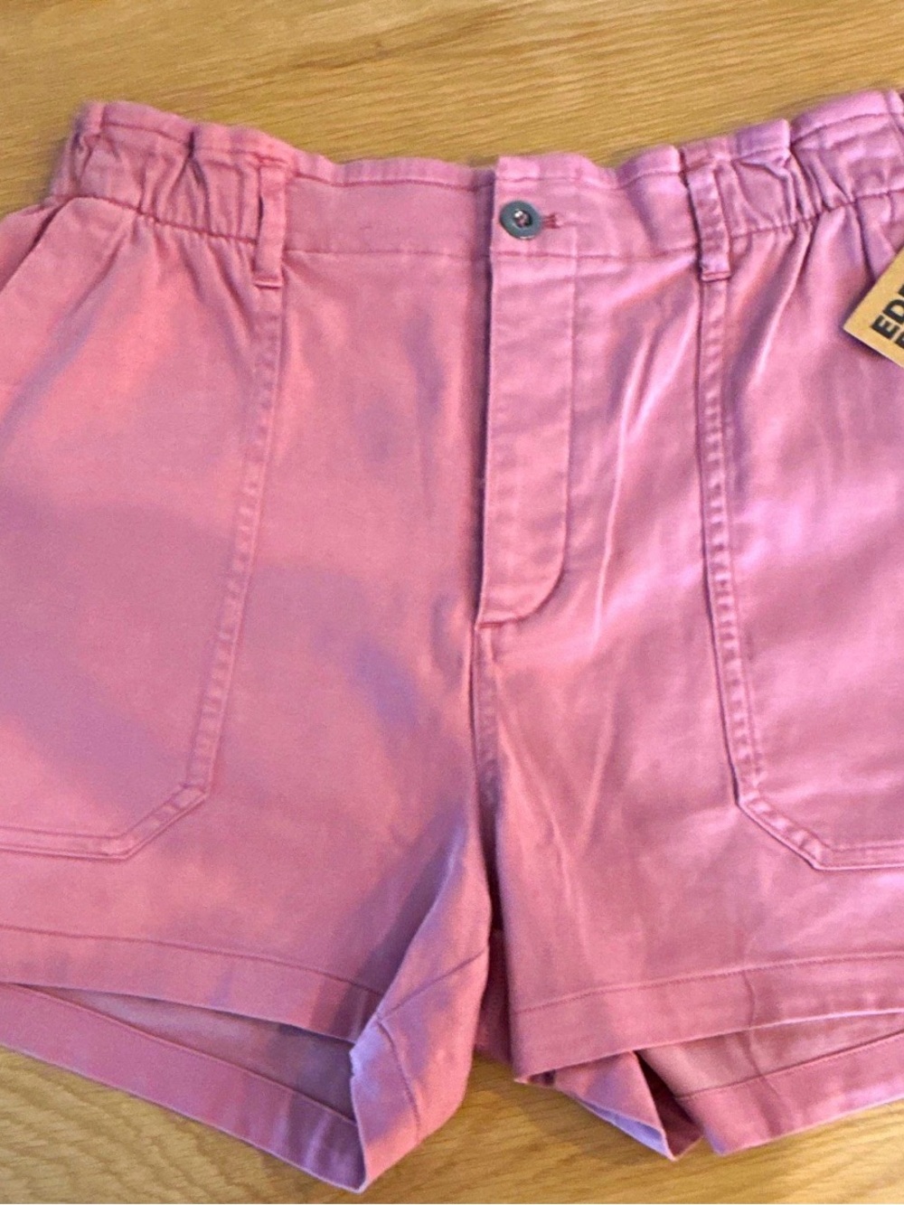 Eddie Bauer Bubblegum Pink High-Waist Casual Shorts
